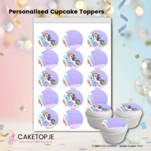 Unicorn Edible Cupcake Toppers