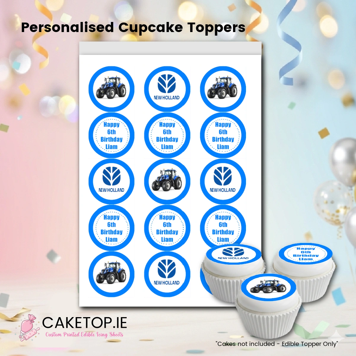 Tractor Edible Cake Topper Tractor Edible Cake Topper