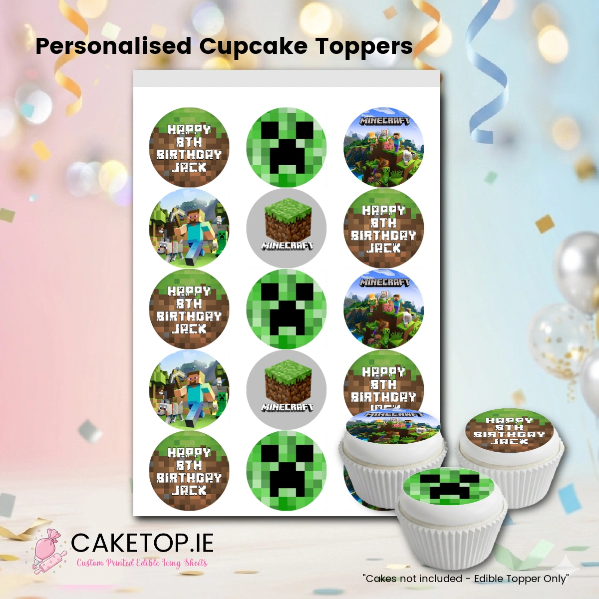 Minecraft Edible Cake Toppers Minecraft Edible Cake Toppers