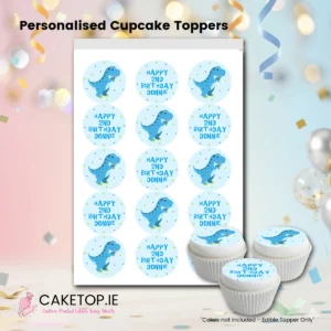 Dinosaur Edible Cupcake Toppers