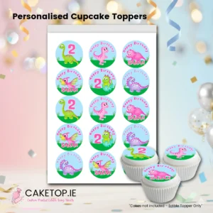 Dinosaur Edible Cupcake Toppers