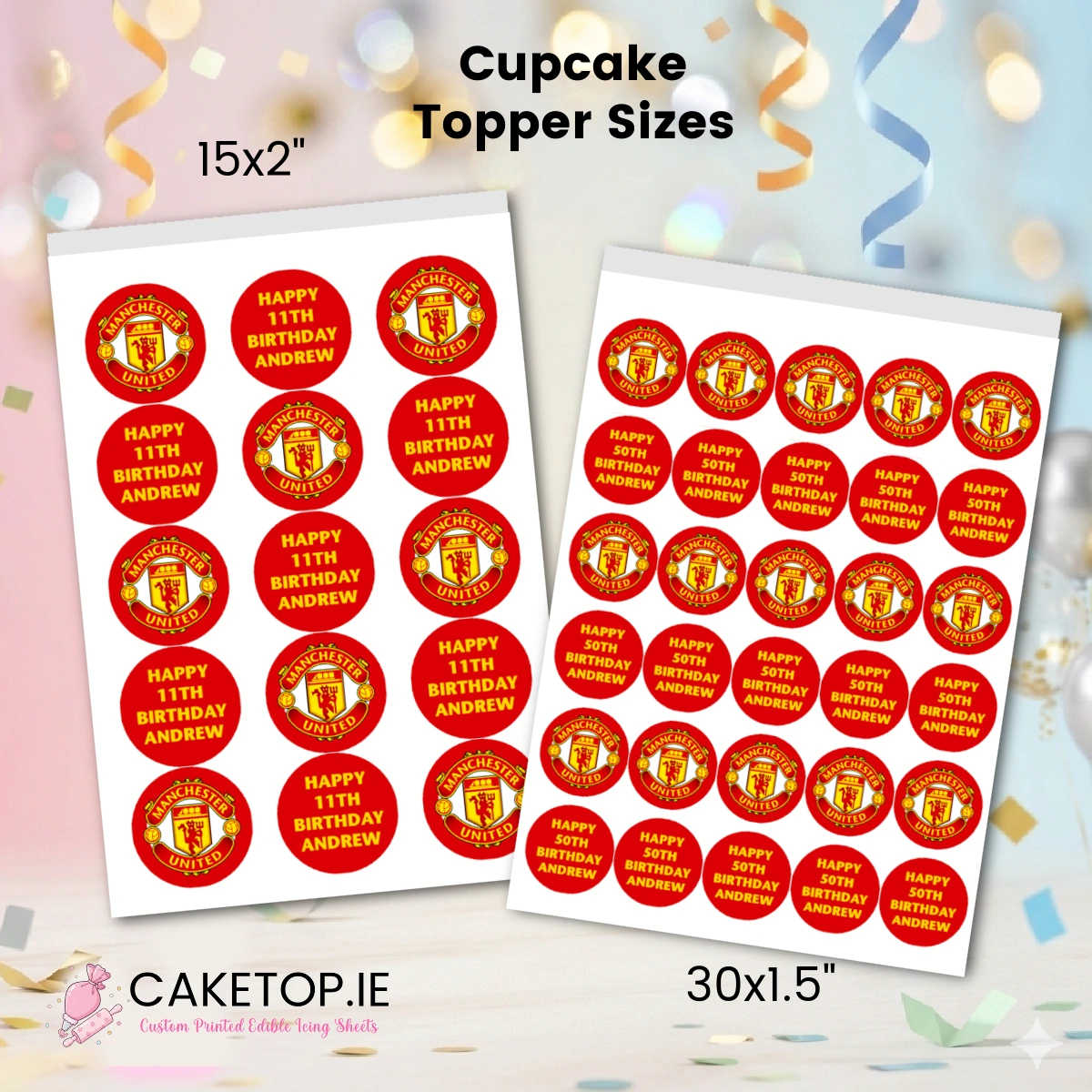 Manchester United Edible Cake Topper Manchester United Edible Cake Topper