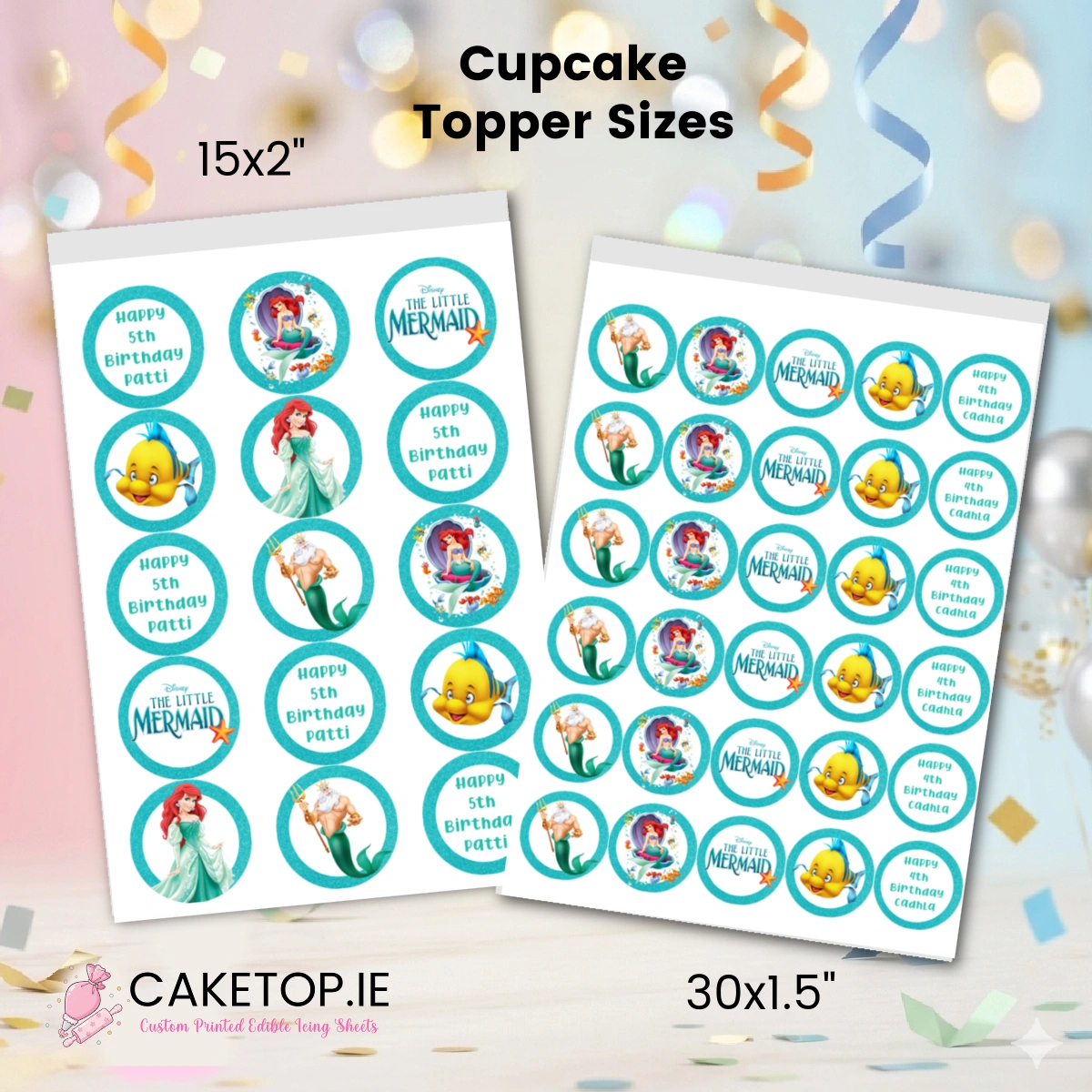 Mermaid Edible Cake Topper Mermaid Edible Cake Topper