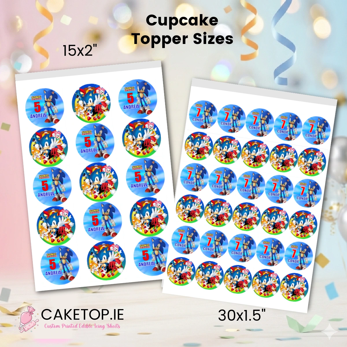 Sonic Edible Cake Topper Sonic Edible Cake Topper