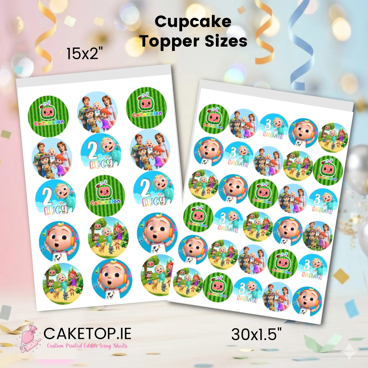 Cocomelon Edible Cupcake Toppers Cocomelon Edible Cupcake Toppers