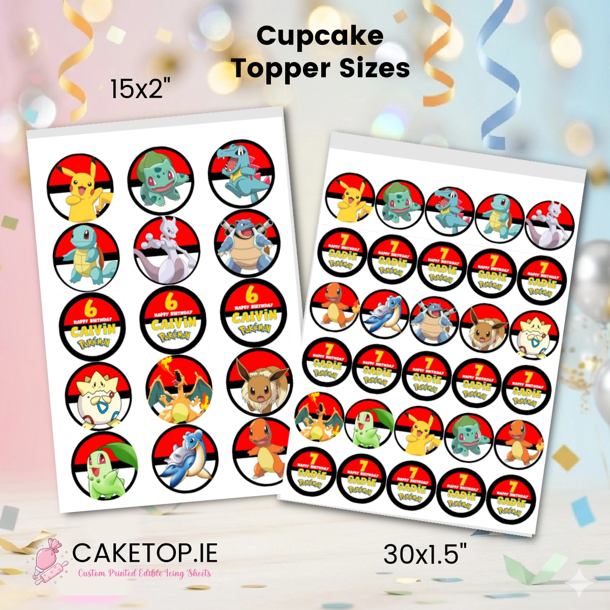 Pokemon Edible Cake Topper Pokemon Edible Cake Topper