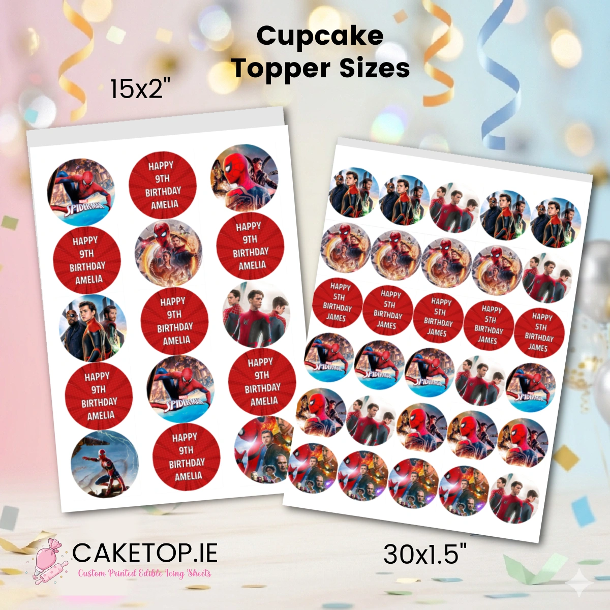 Spiderman Edible Cake topper Spiderman Edible Cake topper