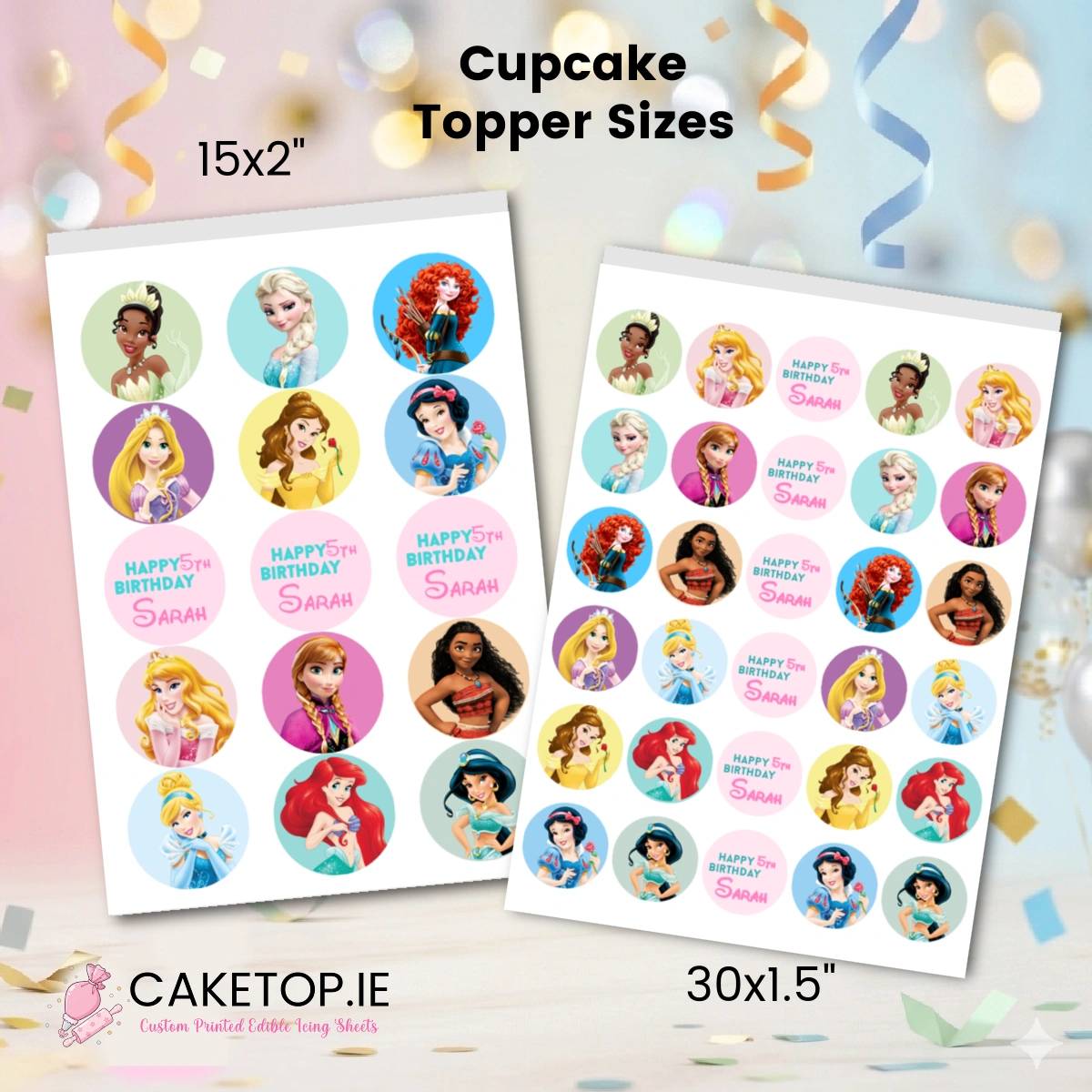 Princess Edible Cake Topper Princess Edible Cake Topper