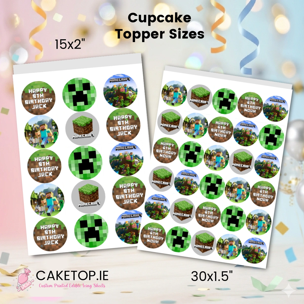 Minecraft Edible Cake Toppers Minecraft Edible Cake Toppers