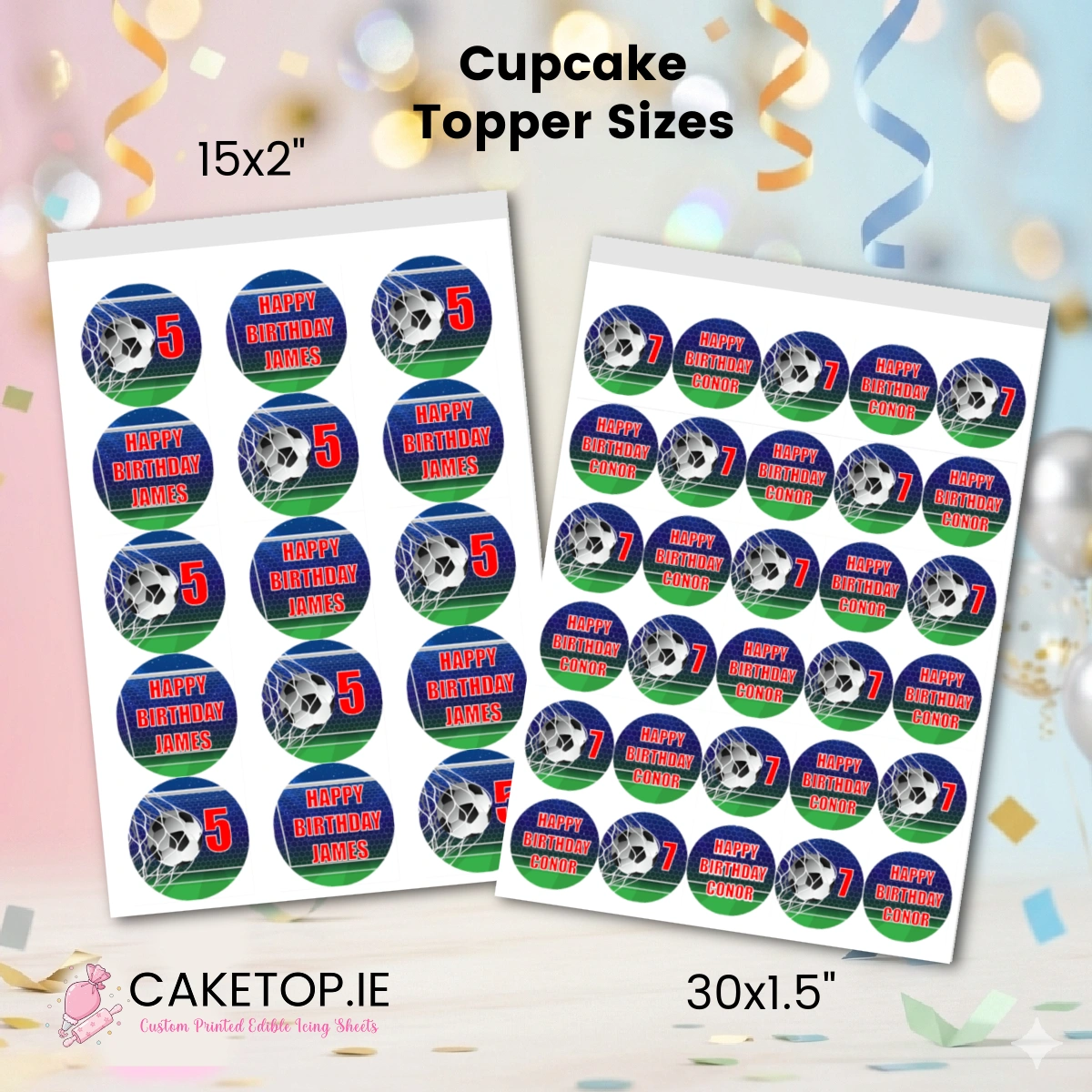 Football Edible Cake Toppers Football Edible Cake Toppers