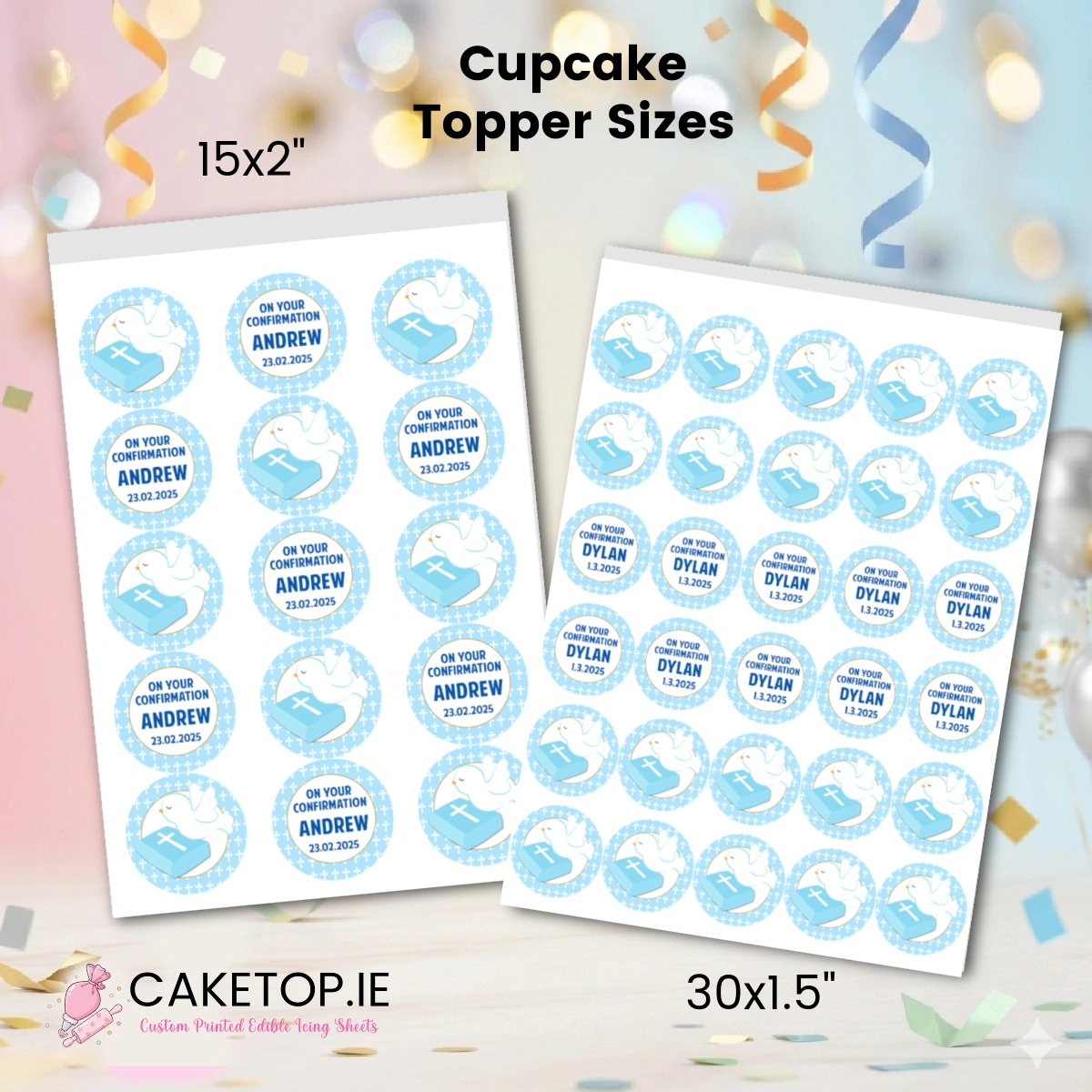 Confirmation Edible Cake Topper Confirmation Edible Cake Topper