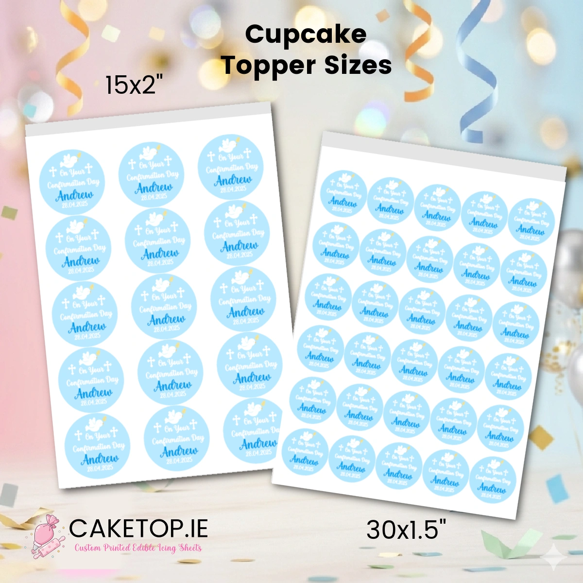 Confirmation Edible Cake Topper Confirmation Edible Cake Topper