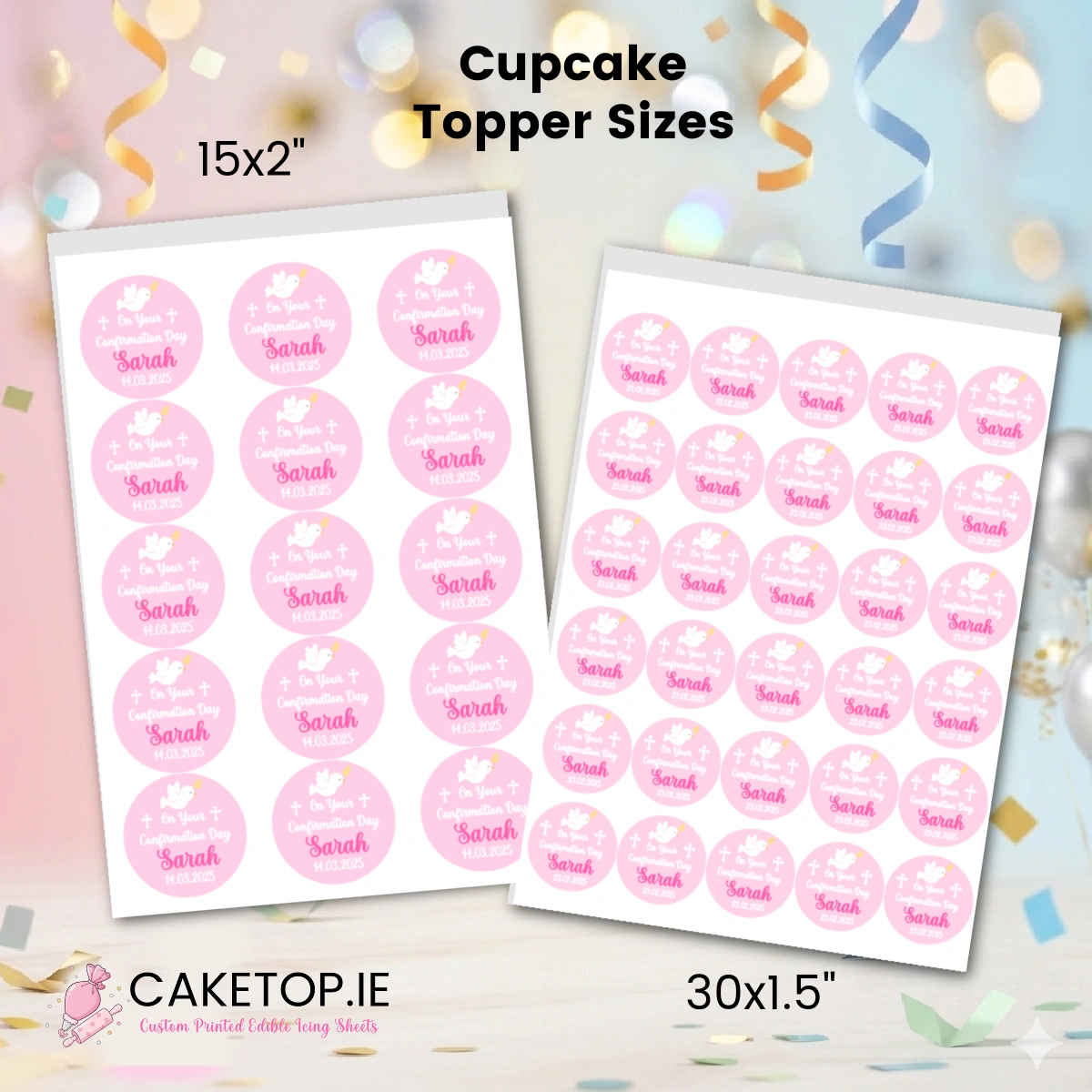 Confirmation Edible Cake Topper Confirmation Edible Cake Topper