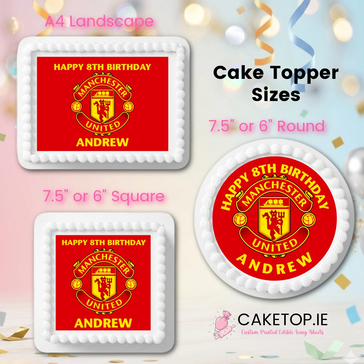 Manchester United Edible Cake Topper Manchester United Edible Cake Topper