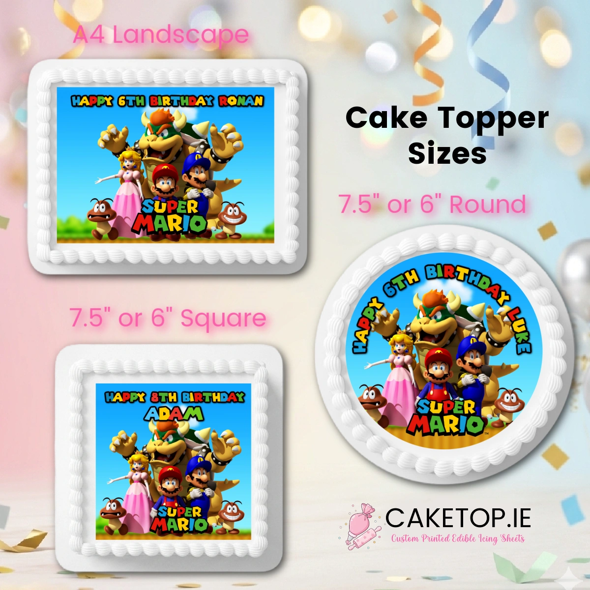 Mario Edible Cake Topper Mario Edible Cake Topper