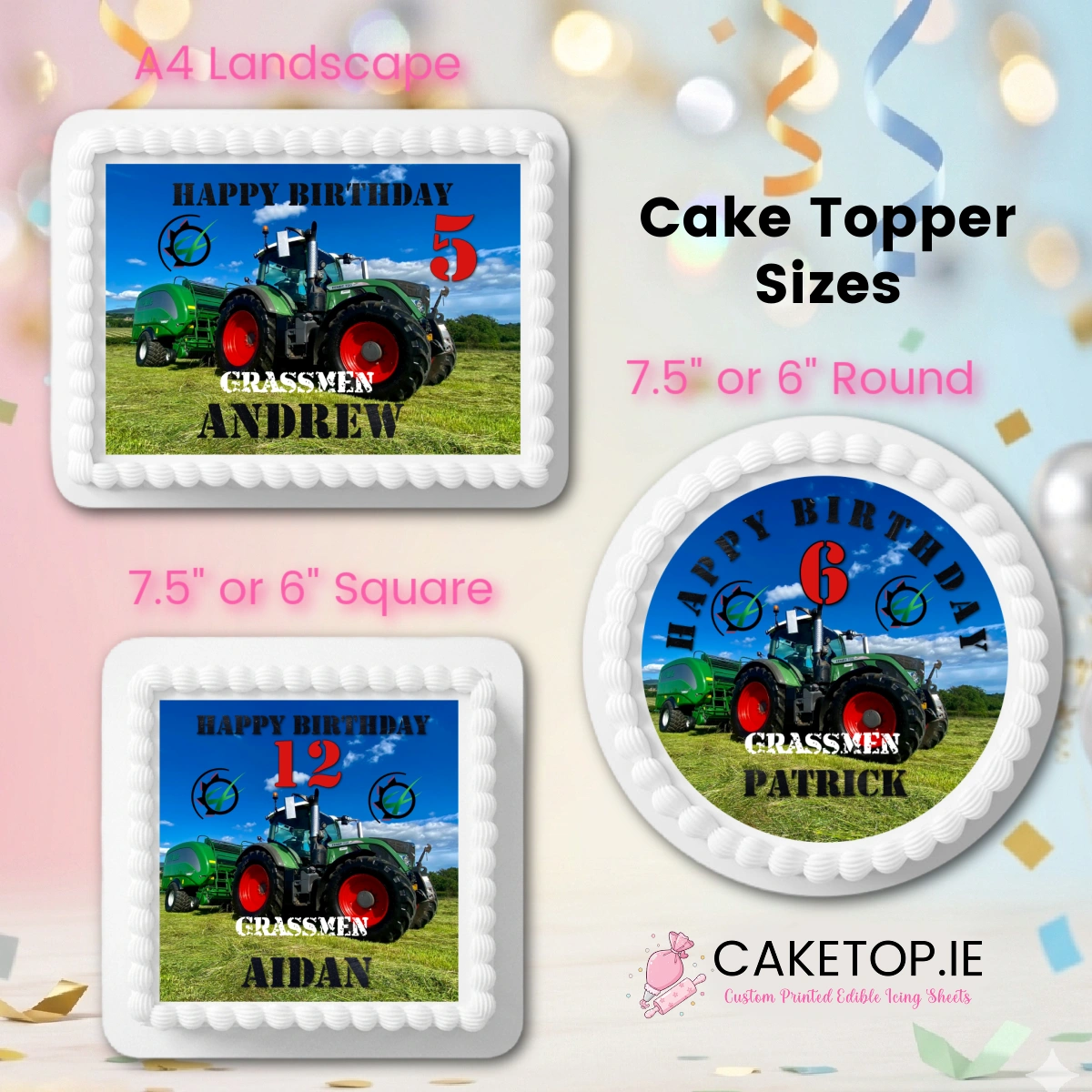 Tractor Edible Cake Topper Tractor Edible Cake Topper