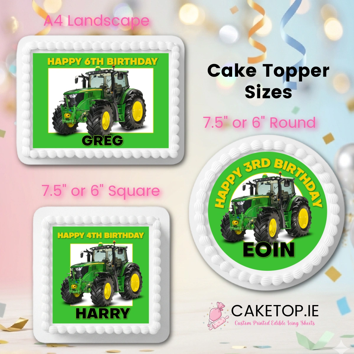 Tractor Edible Cake Topper Tractor Edible Cake Topper