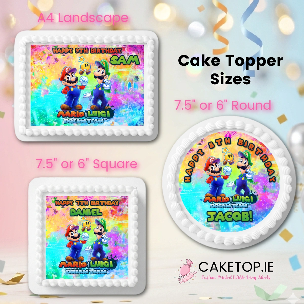 Mario Edible Cake Topper Mario Edible Cake Topper