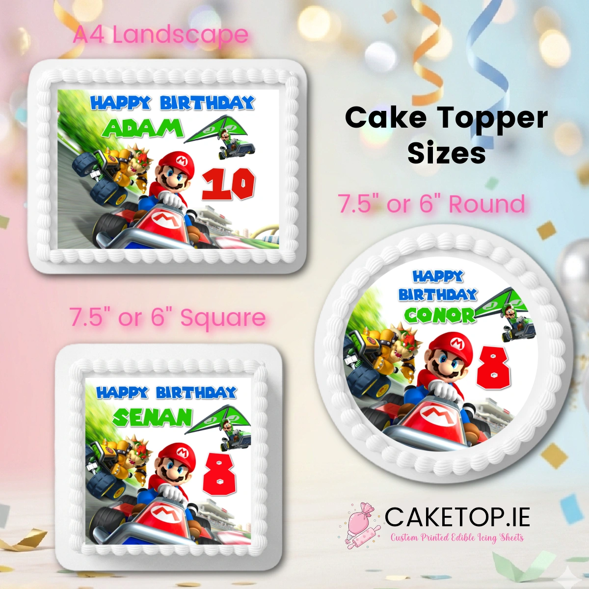 Mario Edible Cake Topper Mario Edible Cake Topper