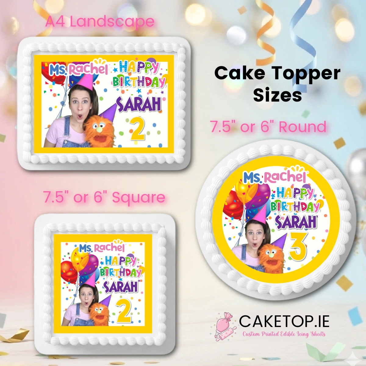 Ms Rachel Edible Cake Topper Ms Rachel Edible Cake Topper