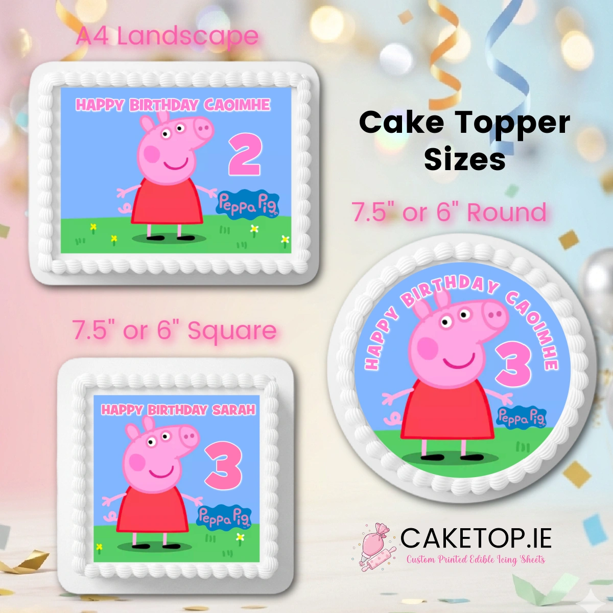 Peppa Edible Cake Topper Peppa Edible Cake Topper