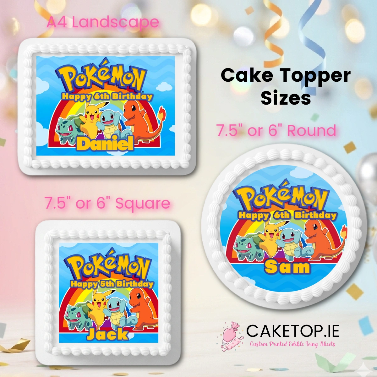 Pokemon Edible Cake Topper Pokemon Edible Cake Topper