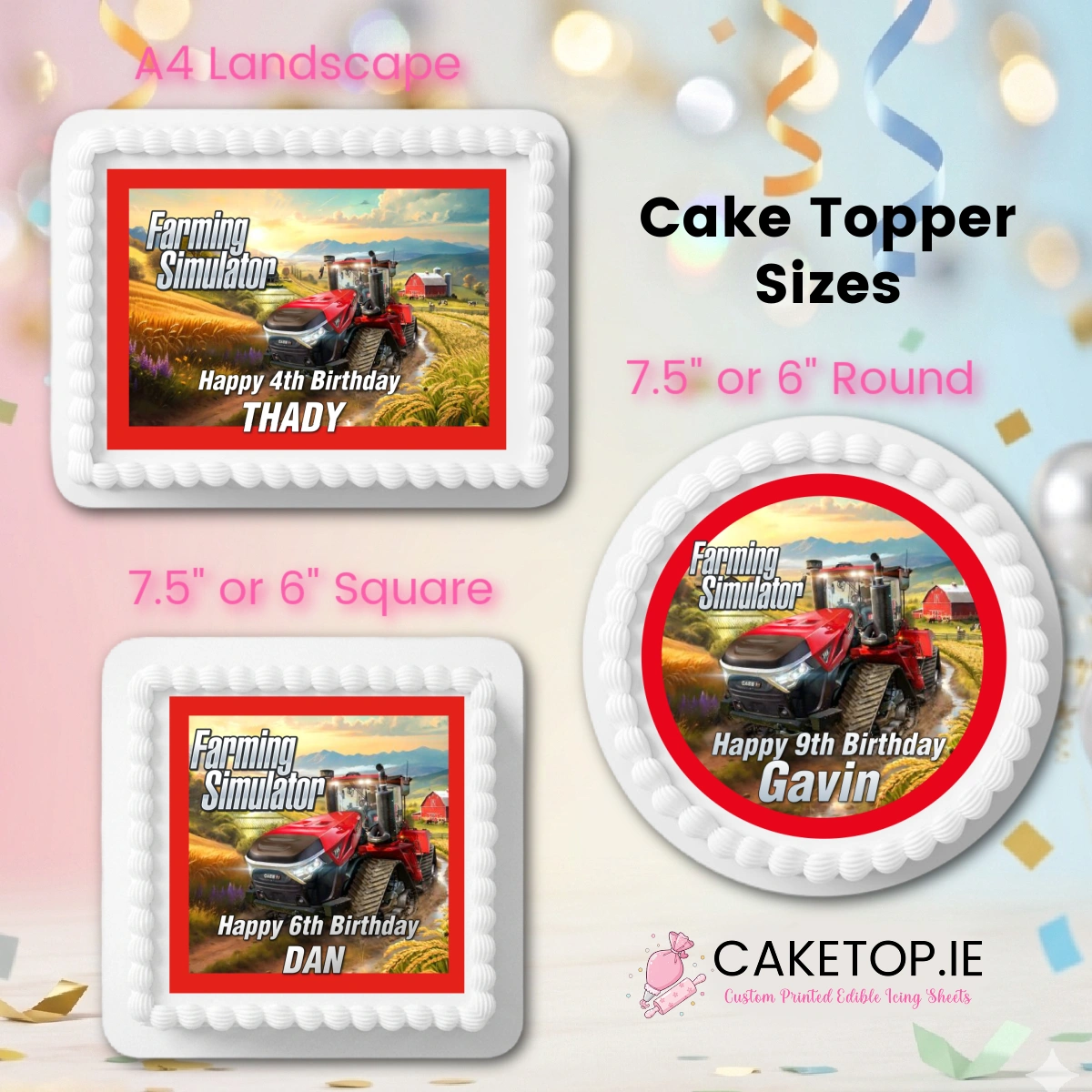 Tractor Edible Cake Topper Tractor Edible Cake Topper