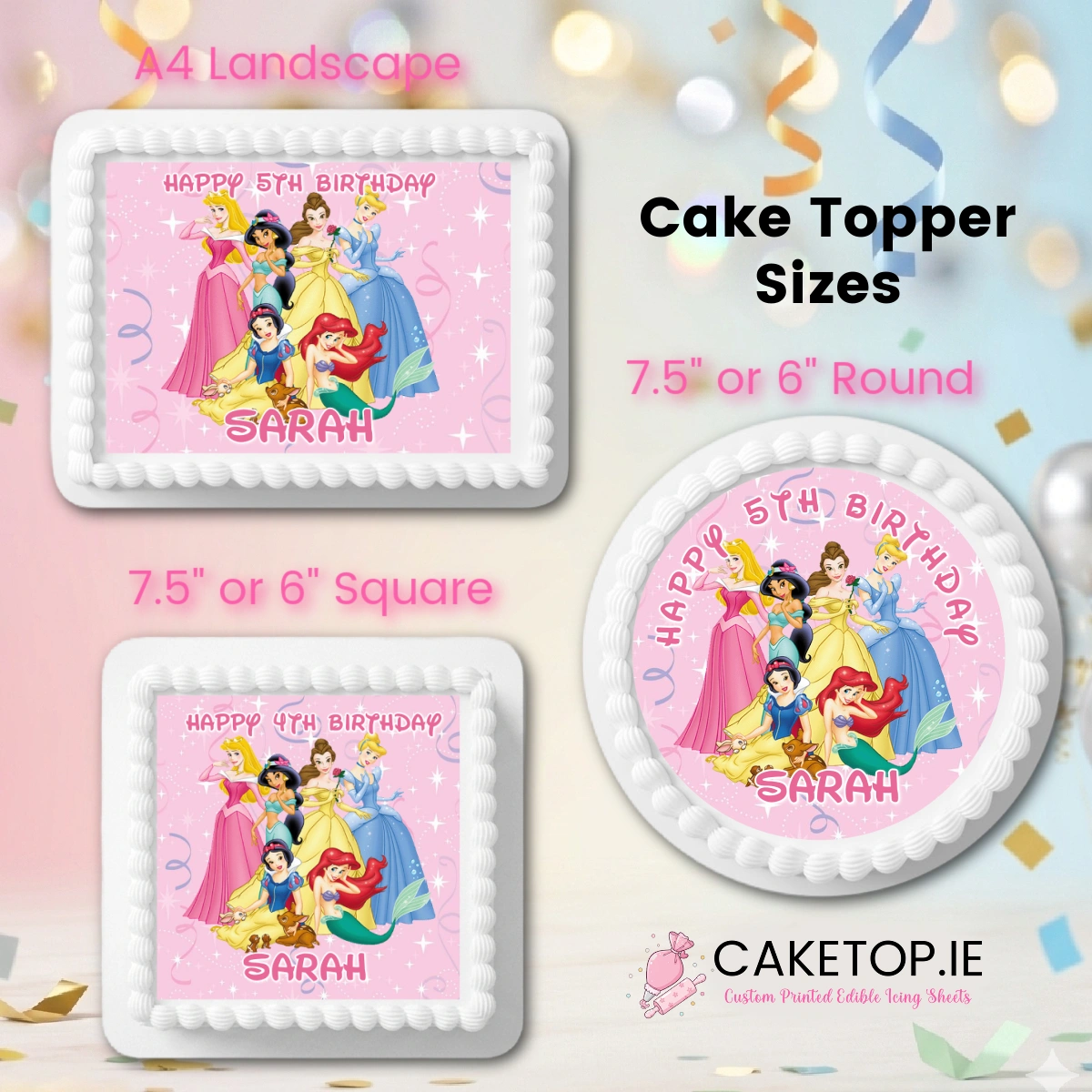 Princess Edible Cake Topper Princess Edible Cake Topper
