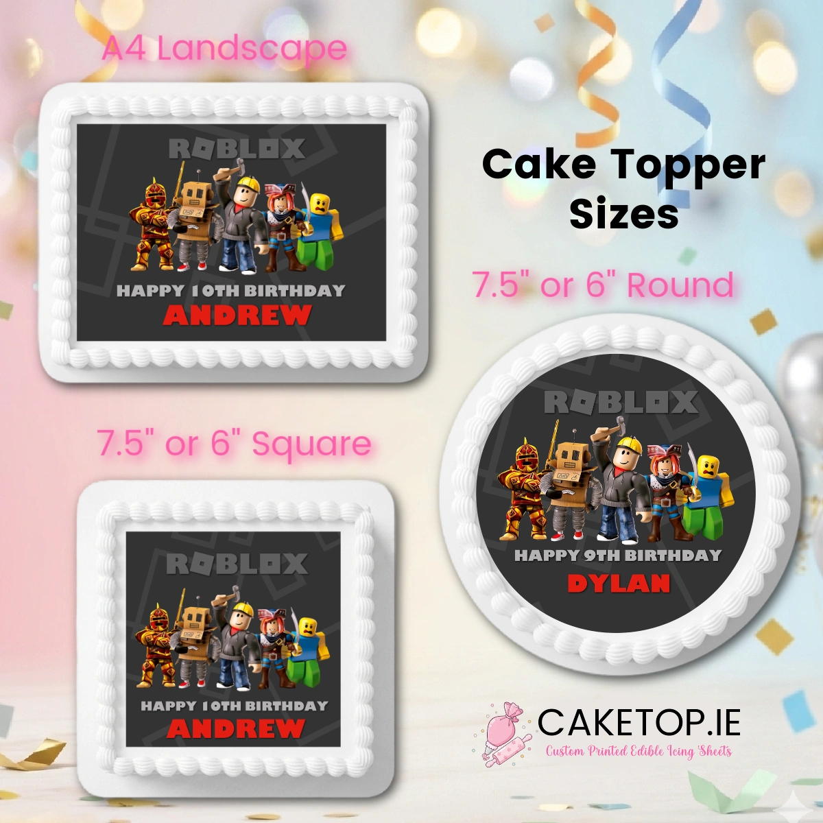 Roblox Edible Cake Topper Roblox Edible Cake Topper