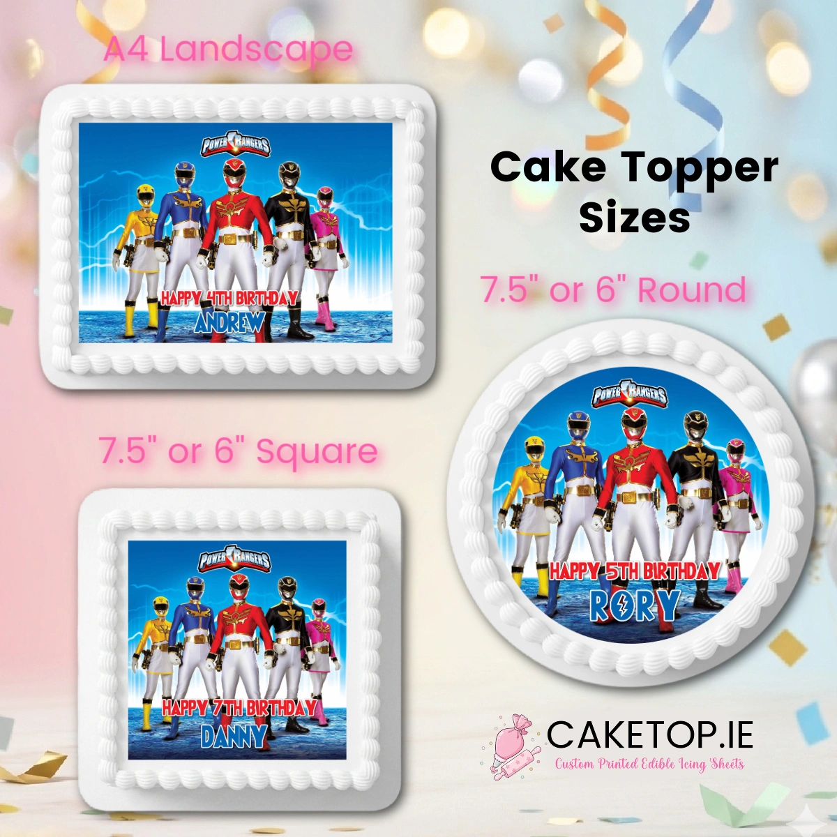 Power Rangers Edible Cake Toppers Power Rangers Edible Cake Toppers