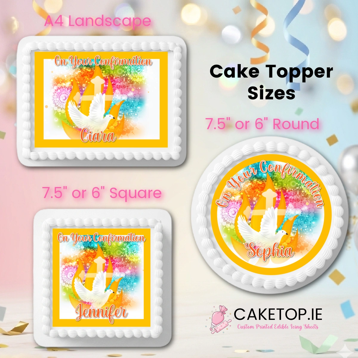 Confirmation Edible Cake Topper Confirmation Edible Cake Topper