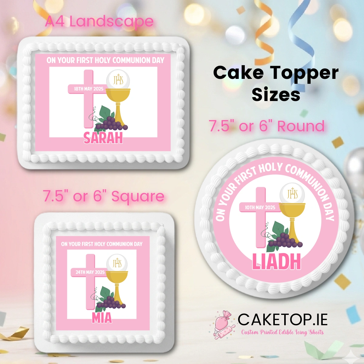 Communion Edible Cake Toppers Communion Edible Cake Toppers