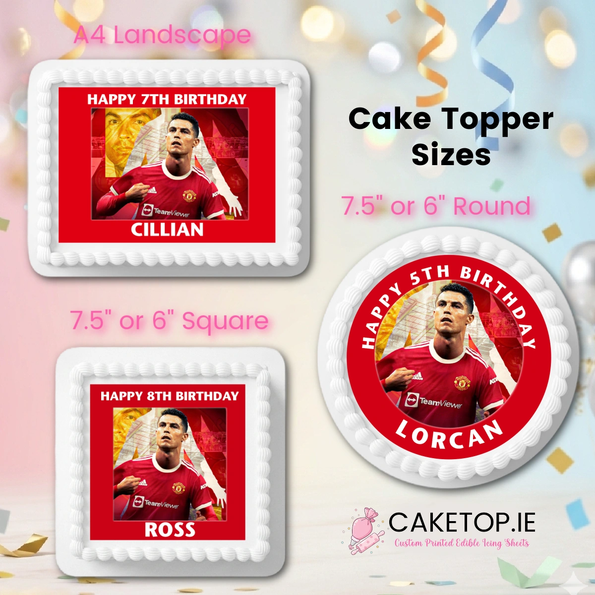 Ronaldo Edible Cake Toppers Ronaldo Edible Cake Toppers