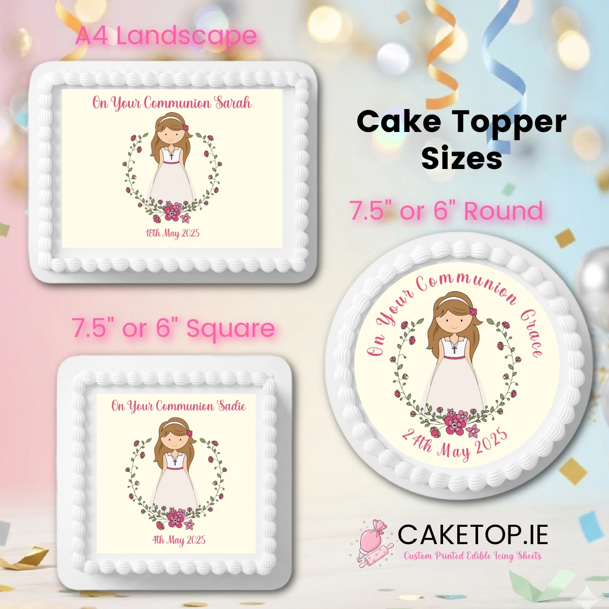 Communion Edible Cake Toppers Communion Edible Cake Toppers