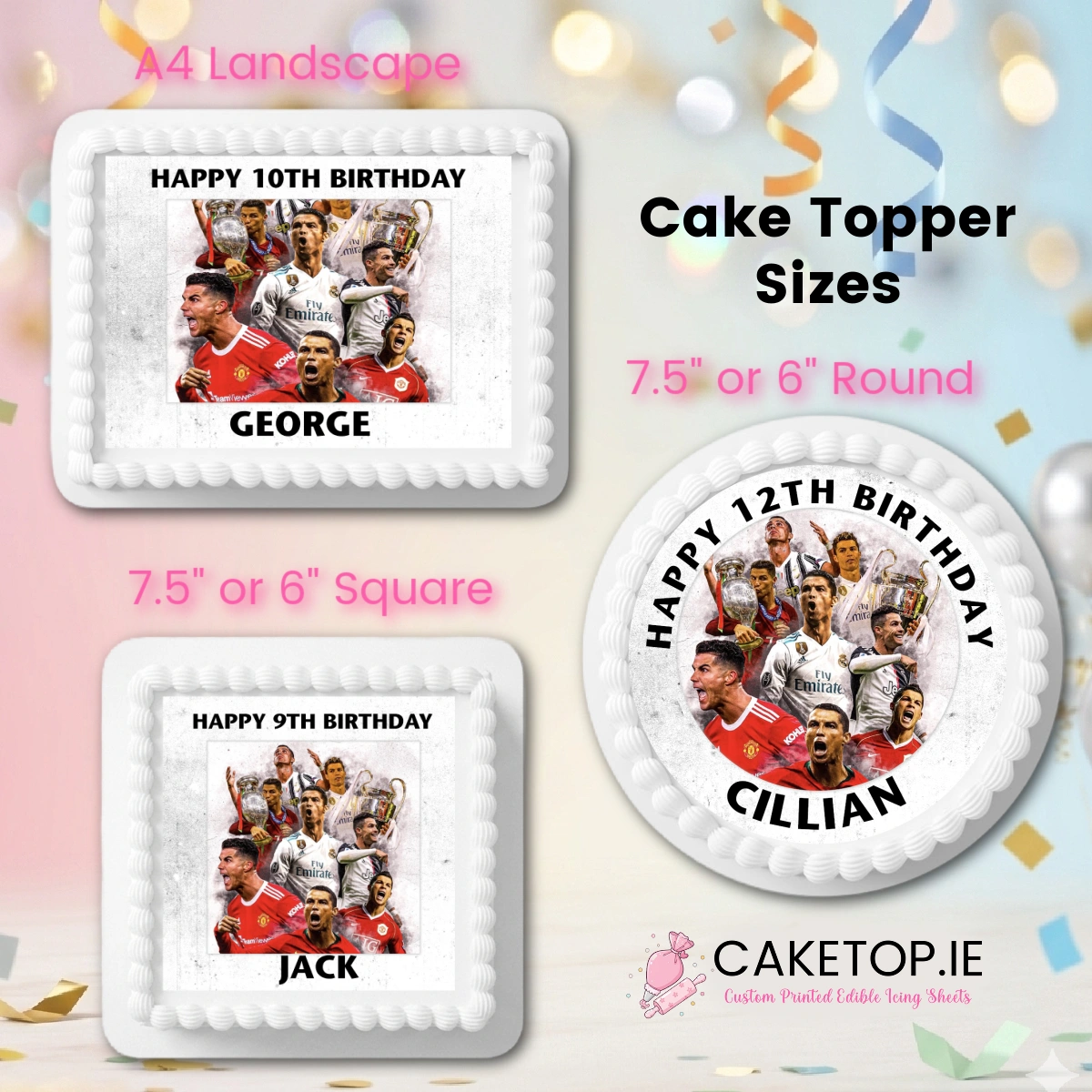 Ronaldo Edible Cake Toppers Ronaldo Edible Cake Toppers