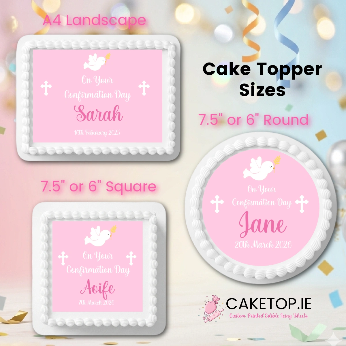 Confirmation Edible Cake Topper Confirmation Edible Cake Topper