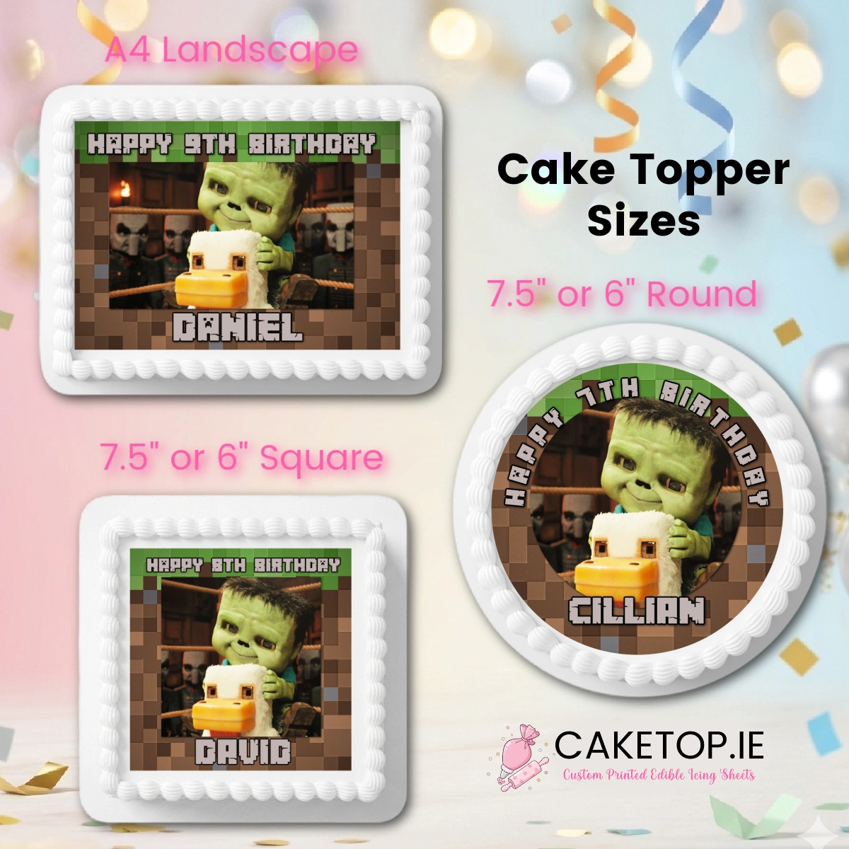 Minecraft Edible Cake Topper Minecraft Edible Cake Topper