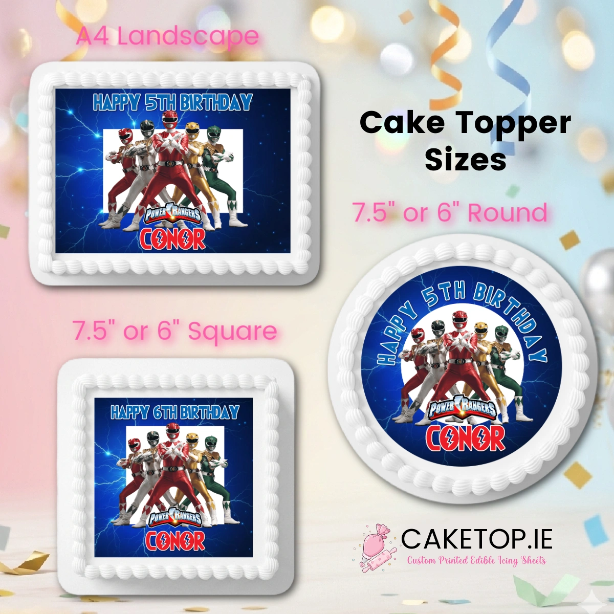 Power Rangers Edible Cake Toppers Power Rangers Edible Cake Toppers