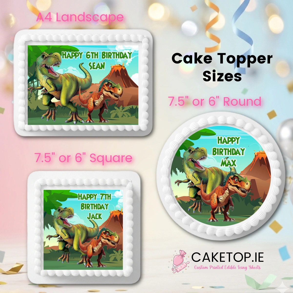 Dinosaur Edible Cake Topper Dinosaur Edible Cake Topper