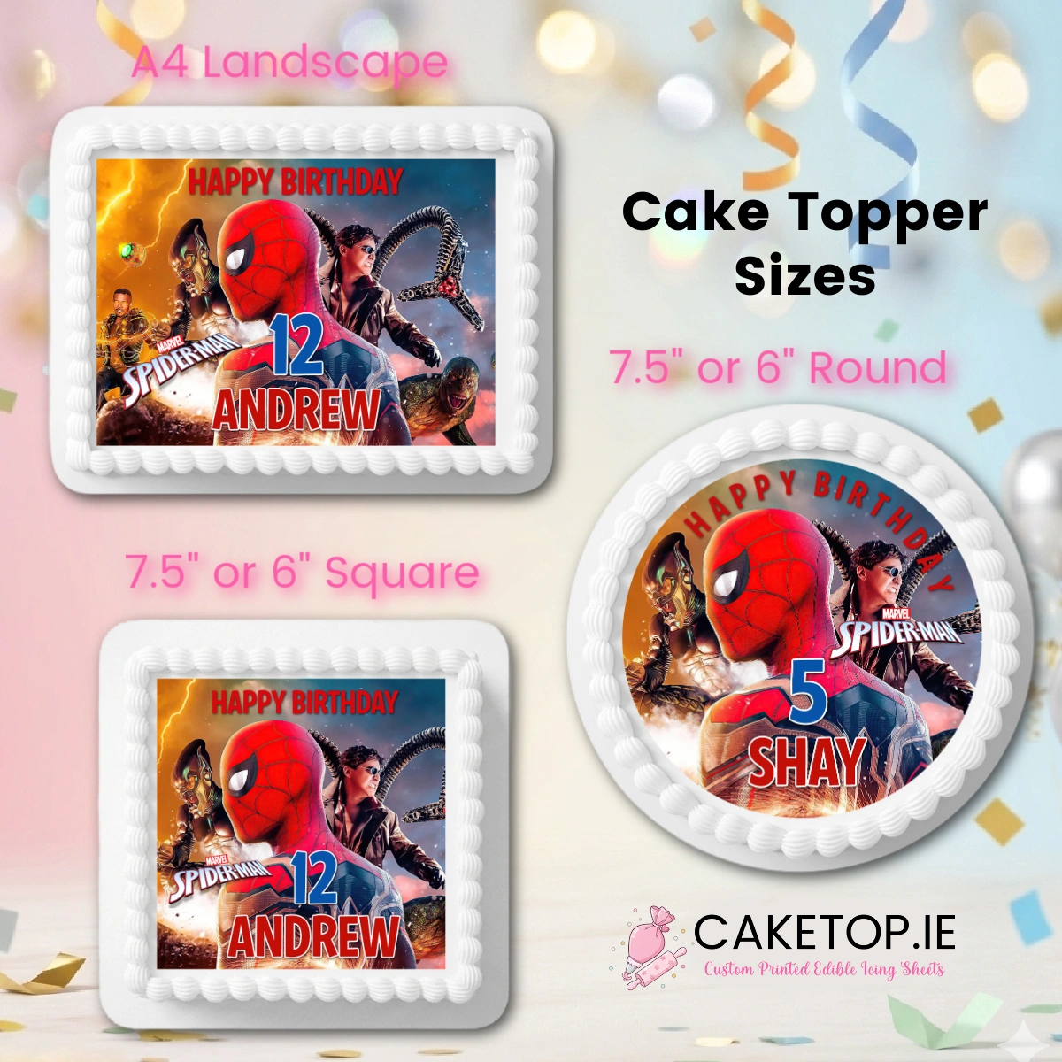 Spiderman Edible Cake topper Spiderman Edible Cake topper