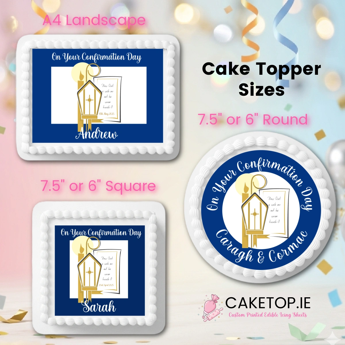 Confirmation Edible Cake Topper Confirmation Edible Cake Topper