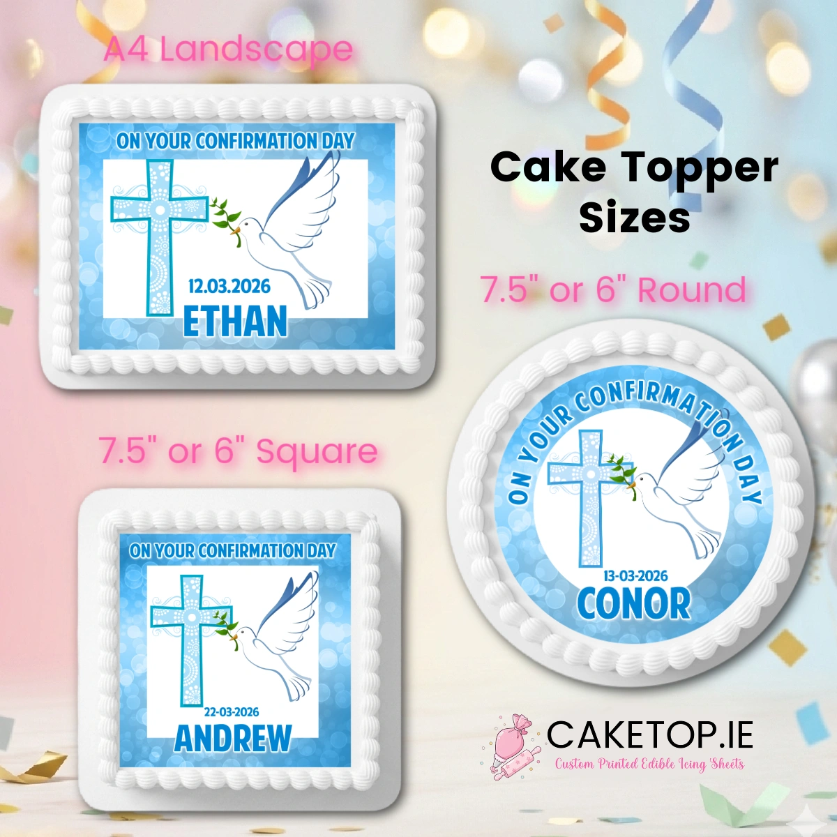 Confirmation Edible Cake Topper Confirmation Edible Cake Topper