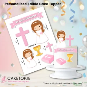 Communion Edible Cutout Cake Toppers