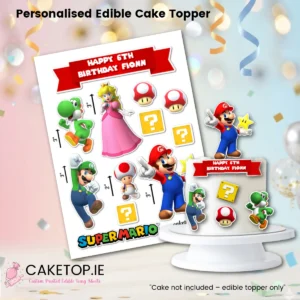 Mario Edible Cake cutout Topper