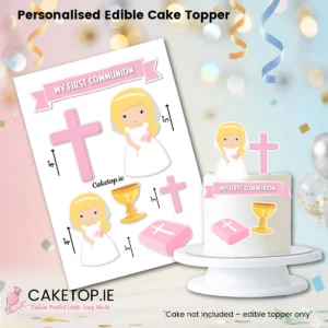 Communion Edible Cutout Cake Toppers