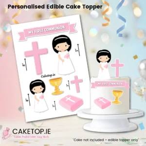 Communion Edible Cutout Cake Toppers