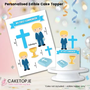 Communion Edible Cutout Cake Toppers
