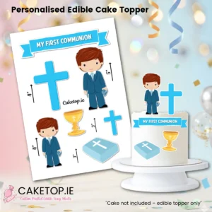 Communion Edible Cutout Cake Toppers
