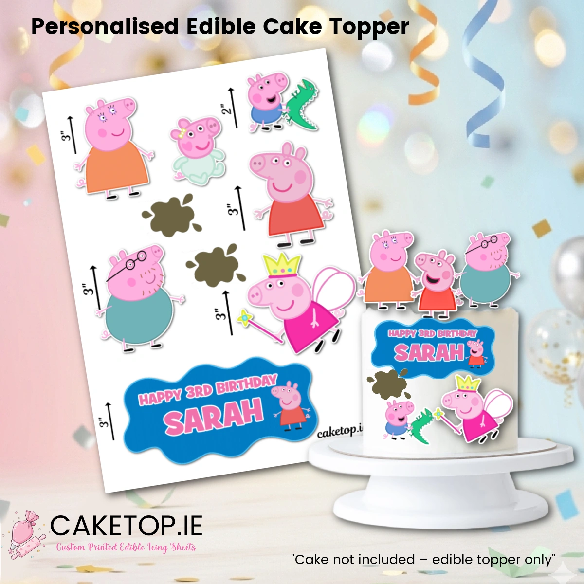 Peppa Edible Cake Cutouts Peppa Edible Cake Cutouts