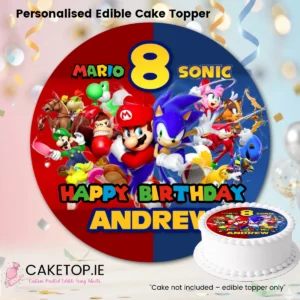 Sonic vs Mario Edible Cake Topper
